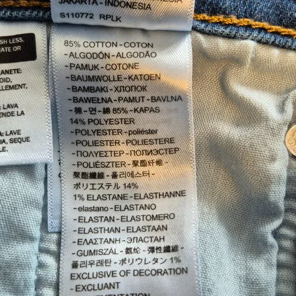 Levi's Wedgie Straight Button Fly Jeans Size 29 x 28 - Picture 14 of 15